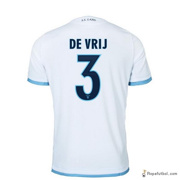 Camiseta Lazio Replica Tercera Ropa DE Vrij 2016/17 Blanco